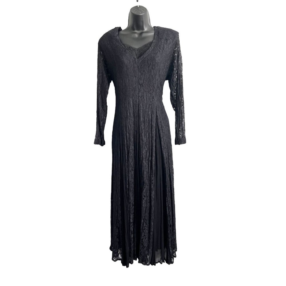 Vintage Nostalgia Black Lace Dress (L)